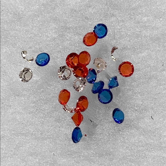 ♦️3/$10♦️Patriotic theme crystal stardust for floating/living lockets 25pc - Picture 2 of 5